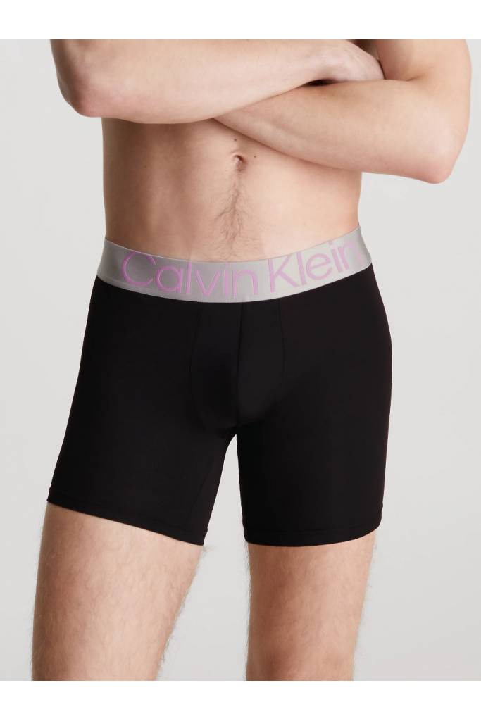 Przód męskie bokserki steel micro boxer brief calvin klein 3-pack 000NB3075A