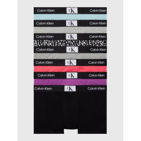 Męskie bokserki cotton trunk calvin klein 7-pack 000NB3582A