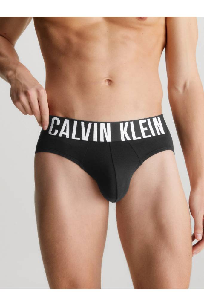 Przód męskie slipy intense power ctn hip brief calvin klein 3-pack 000NB3607A