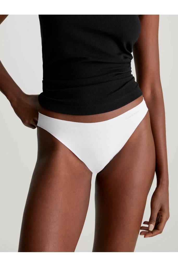 Przód damskie majtki invisibles cotton bikini calvin klein 3-pack 000QD5200E