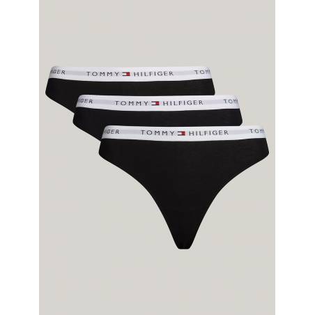 Damskie stringi ess cotton tommy hilfiger 3-pack UW0UW05530