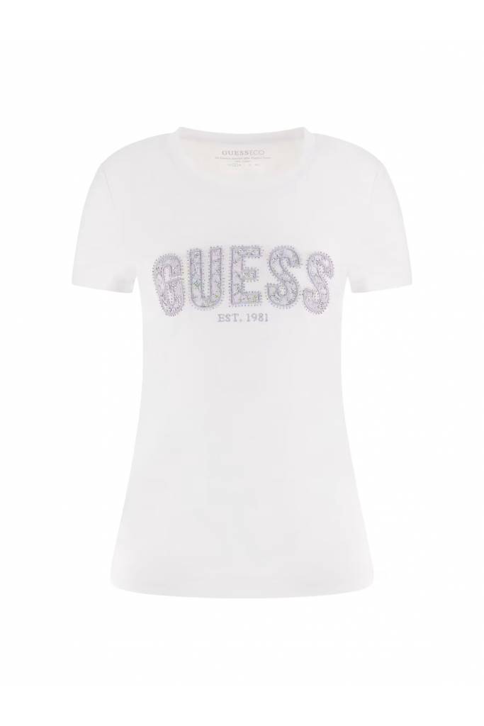 Damski t-shirt logo lace guess W5GI04 J1314