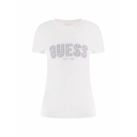 Damski t-shirt logo lace guess W5GI04 J1314