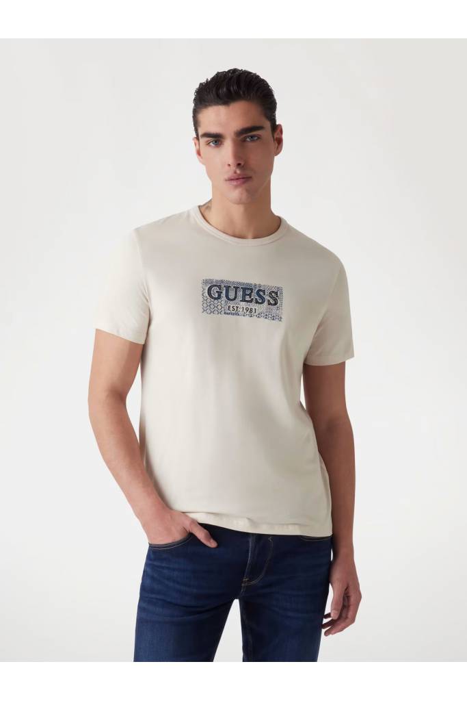 Przód męski t-shirt guess box guess M5GI19 J1314