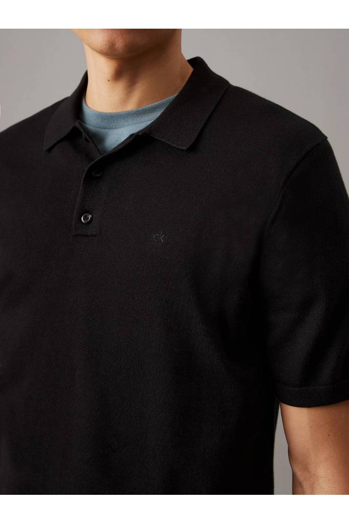 Detal stylizacja męskie polo bawełniane knitted supima cotton calvin klein K10K114476 Detal stylizacja męskie polo bawełniane knitted supima cotton calvin klein K10K114476