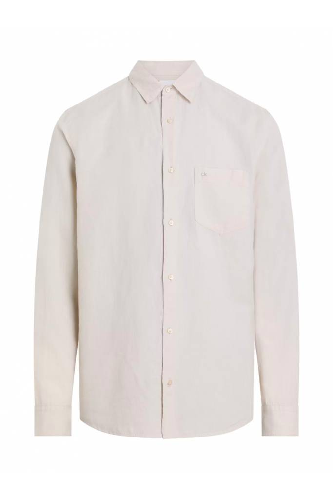 Męska koszula linen cotton regular calvin klein K10K114488