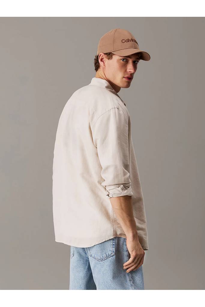 Tył męska koszula linen cotton regular calvin klein K10K114488 Tył męska koszula linen cotton regular calvin klein K10K114488