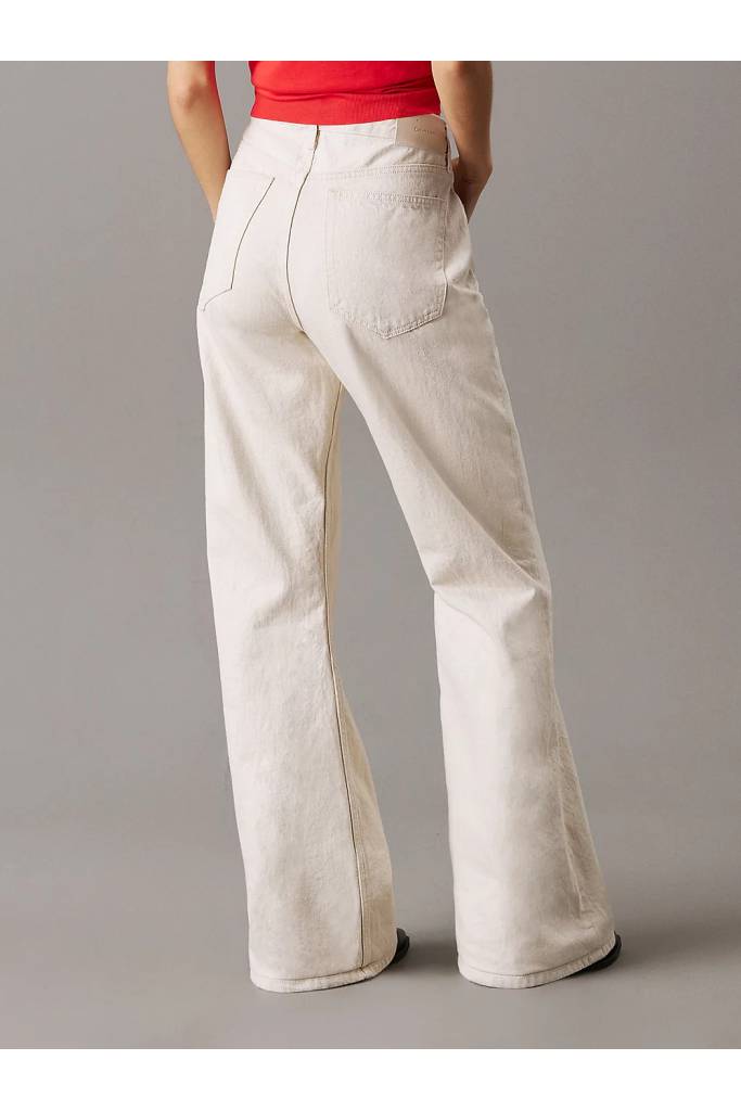 Tył damskie jeansy linen mr relaxed flare calvin klein K20K208263 Tył damskie jeansy linen mr relaxed flare calvin klein K20K208263