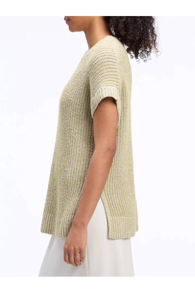 Detal stylizacja damski sweter bez rękawów mouline texture calvin klein K20K208409 Detal stylizacja damski sweter bez rękawów mouline texture calvin klein K20K208409