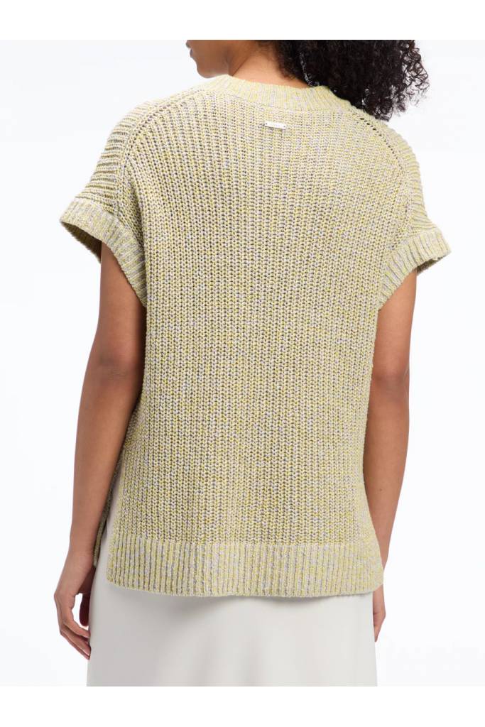 Tył damski sweter bez rękawów mouline texture calvin klein K20K208409 Tył damski sweter bez rękawów mouline texture calvin klein K20K208409