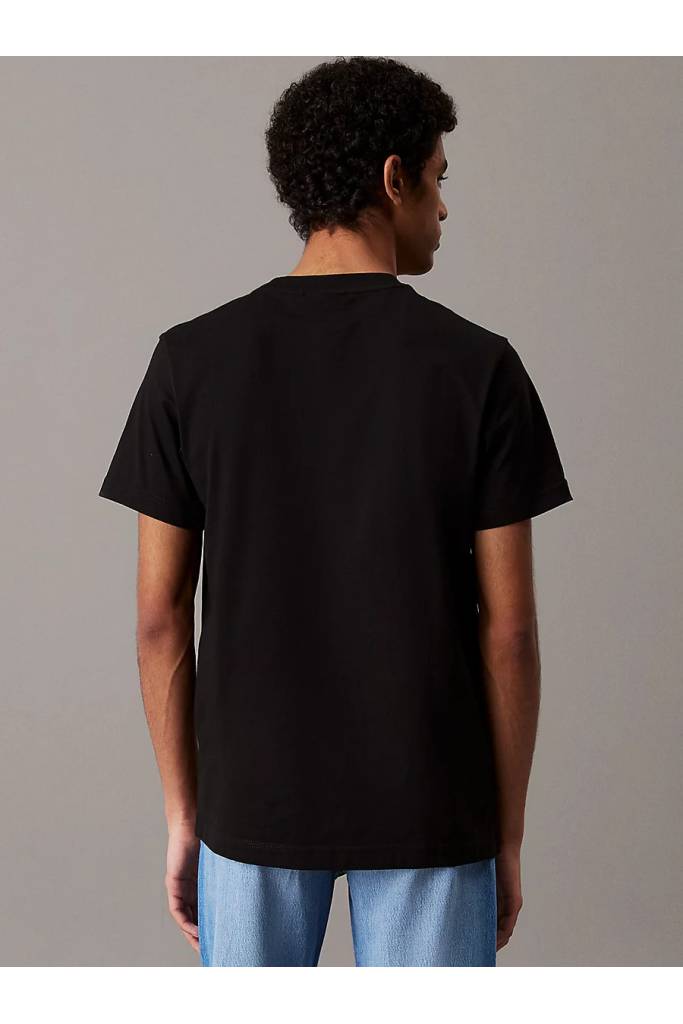 Tył męski t-shirt woven label regular calvin klein jeans J30J327100 Tył męski t-shirt woven label regular calvin klein jeans J30J327100
