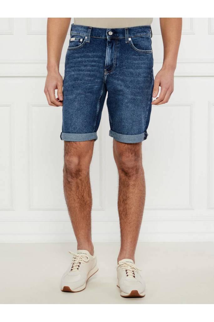 Przód męskie szorty jeansowe slim calvin klein jeans J30J327184 Przód męskie szorty jeansowe slim calvin klein jeans J30J327184