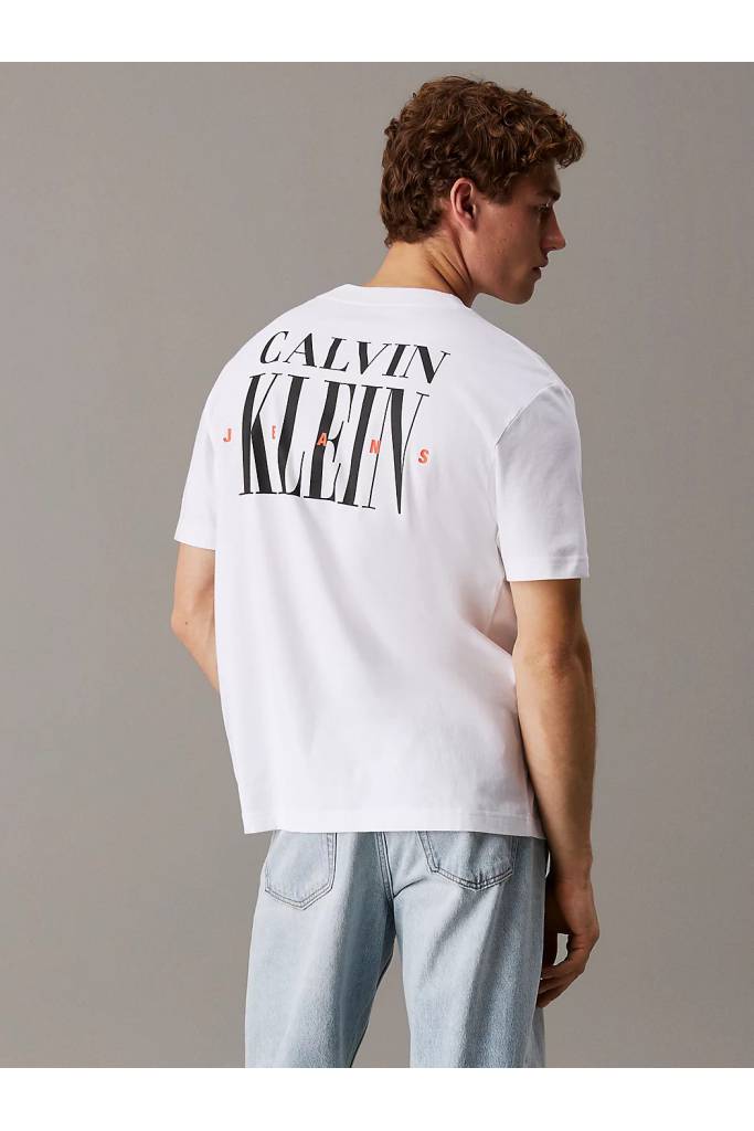 Tył męski t-shirt serif font graphic calvin klein jeans J30J327473 Tył męski t-shirt serif font graphic calvin klein jeans J30J327473