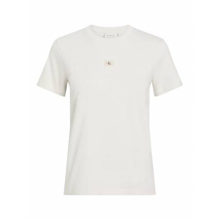 Damski t-shirt woven label regular calvin klein jeans J20J225243