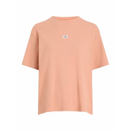 Damski t-shirt woven label rib relaxed calvin klein jeans J20J225247