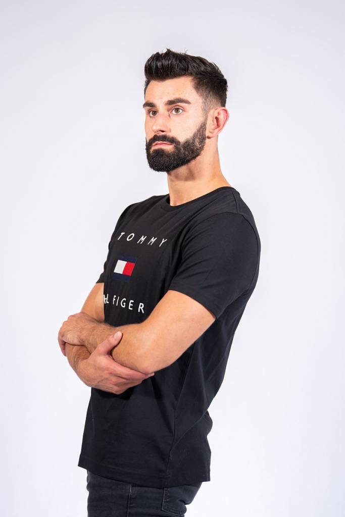 Przód tommy hilfiger t-shirt męski flag MW0MW14313 Przód tommy hilfiger t-shirt męski flag MW0MW14313