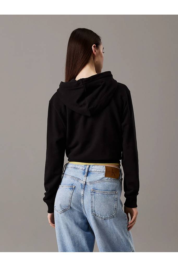 Tył damska bluza z kapturem placed institutional calvin klein jeans J20J225364 Tył damska bluza z kapturem placed institutional calvin klein jeans J20J225364
