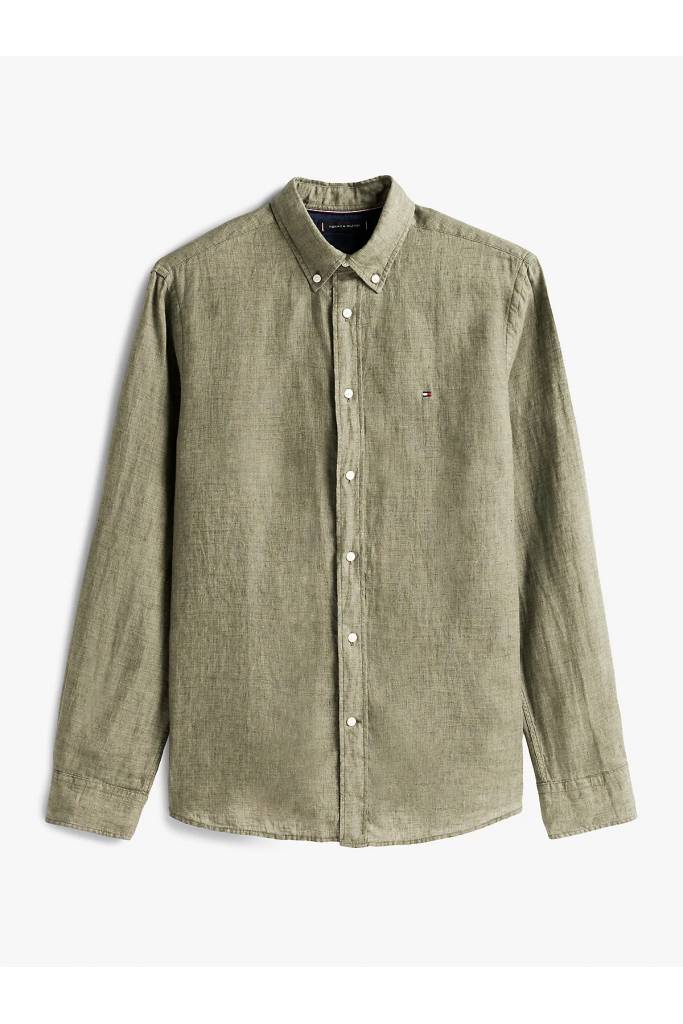 Męska lniana koszula pigment dyed li tommy hilfiger MW0MW34602