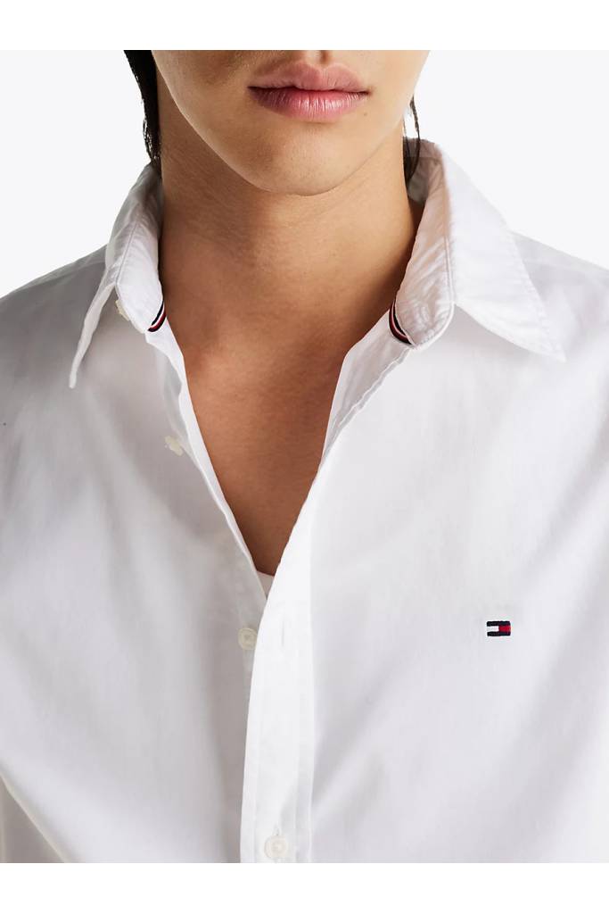 Detal stylizacja męska koszula flex poplin kent collar tommy hilfiger MW0MW38137 Detal stylizacja męska koszula flex poplin kent collar tommy hilfiger MW0MW38137