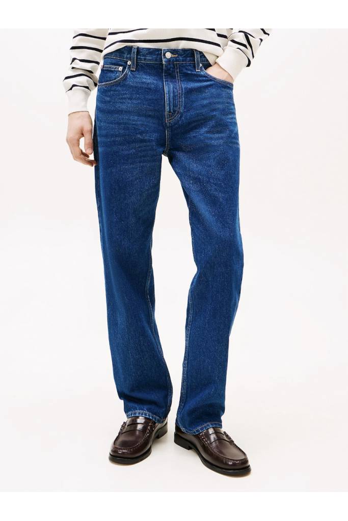 Przód męskie jeansy straight denton june blue tommy hilfiger MW0MW38826 Przód męskie jeansy straight denton june blue tommy hilfiger MW0MW38826