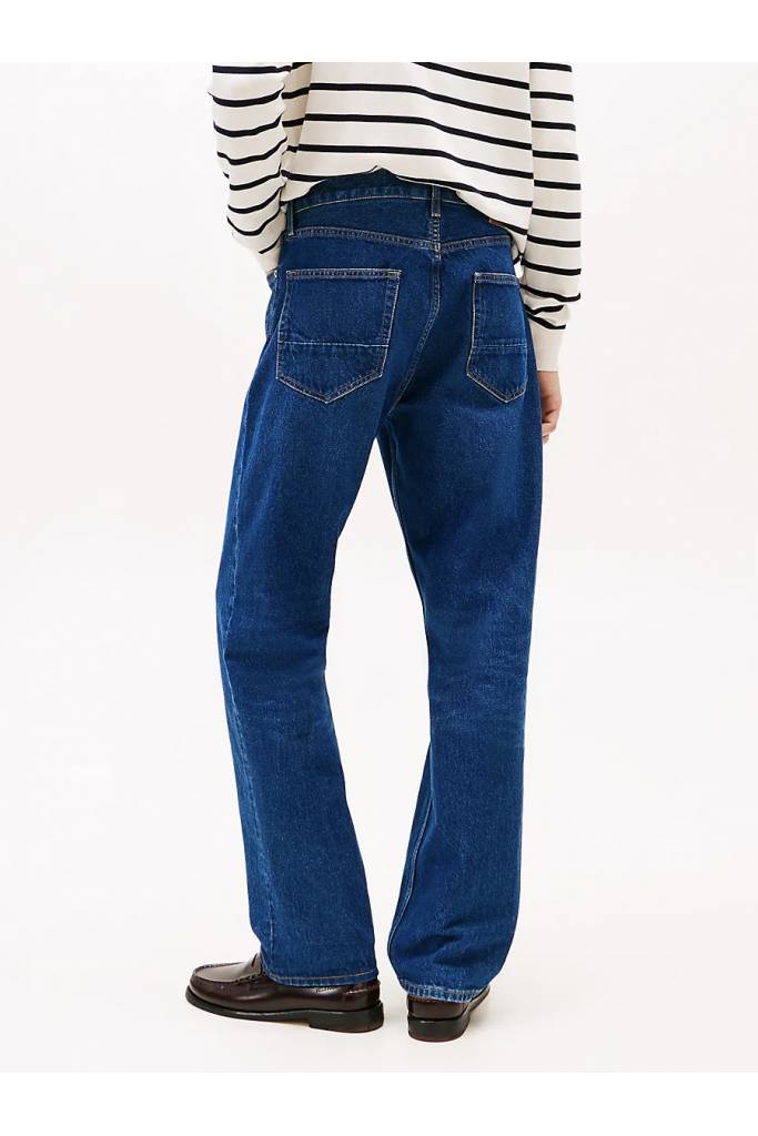 Tył męskie jeansy straight denton june blue tommy hilfiger MW0MW38826 Tył męskie jeansy straight denton june blue tommy hilfiger MW0MW38826