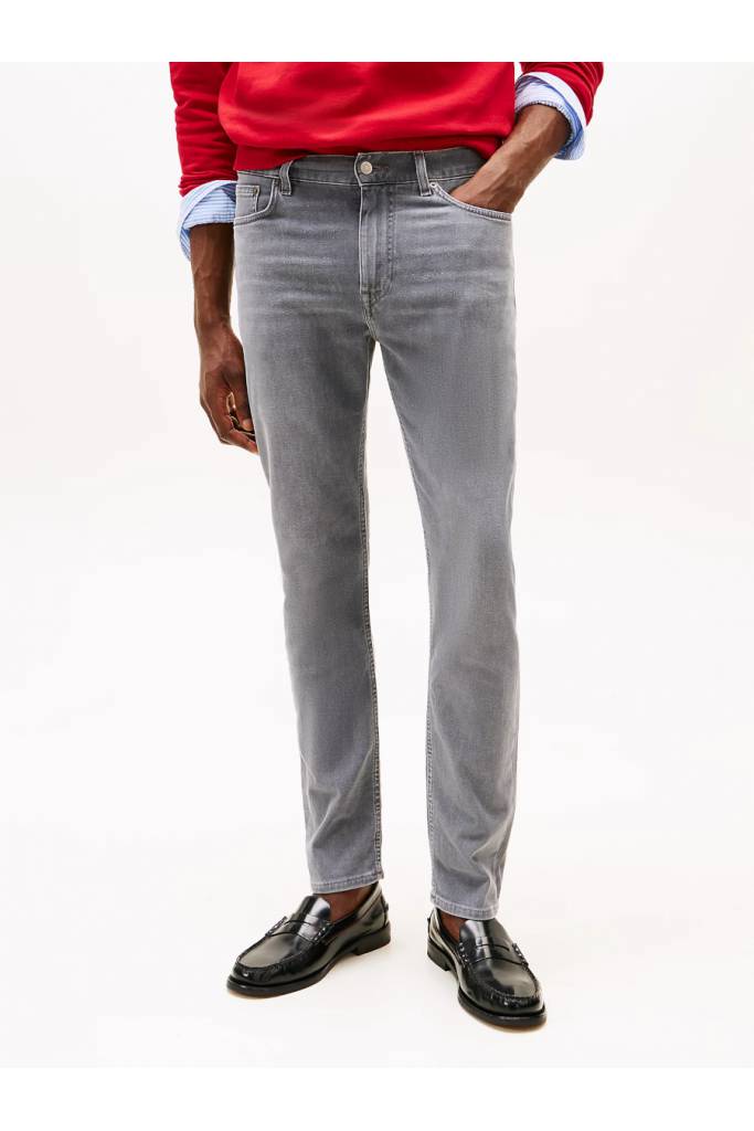 Przód męskie jeansy slim bleecker sstr eros grey tommy hilfiger MW0MW38828 Przód męskie jeansy slim bleecker sstr eros grey tommy hilfiger MW0MW38828