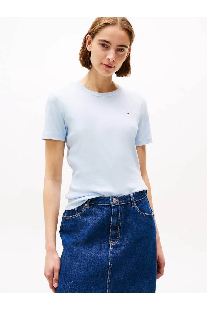 Przód damski t-shirt new cody tommy hilfiger WW0WW40587