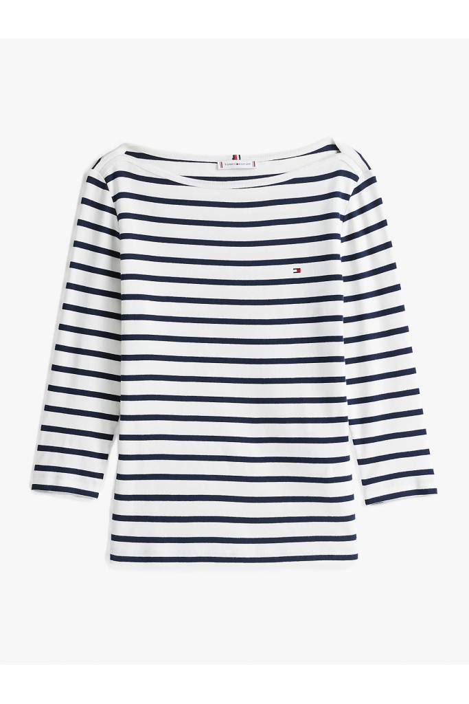 Damska bluzka w paski z rękawem 3/4 cody tommy hilfiger WW0WW40589 Damska bluzka w paski z rękawem 3/4 cody tommy hilfiger WW0WW40589