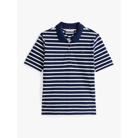 Damskie polo w paski 1985 reg pique tommy hilfiger WW0WW43224