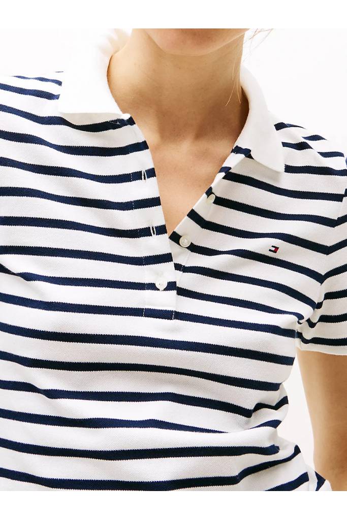 Detal stylizacja damskie polo 1985 slim pique tommy hilfiger WW0WW43225 Detal stylizacja damskie polo 1985 slim pique tommy hilfiger WW0WW43225
