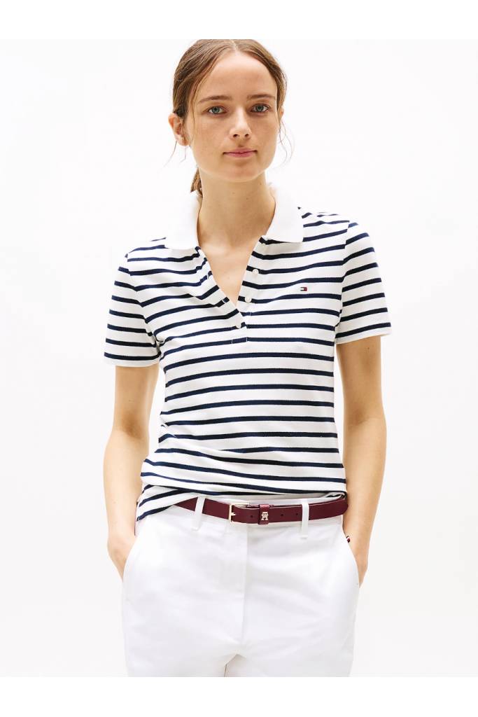Przód damskie polo 1985 slim pique tommy hilfiger WW0WW43225