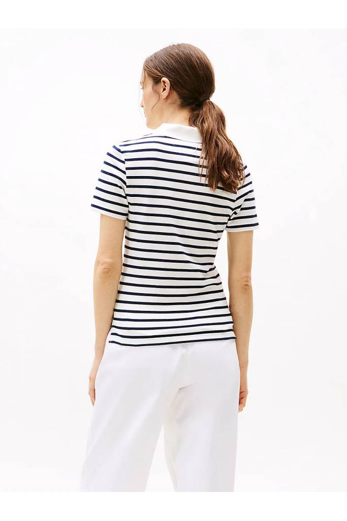Tył damskie polo 1985 slim pique tommy hilfiger WW0WW43225 Tył damskie polo 1985 slim pique tommy hilfiger WW0WW43225