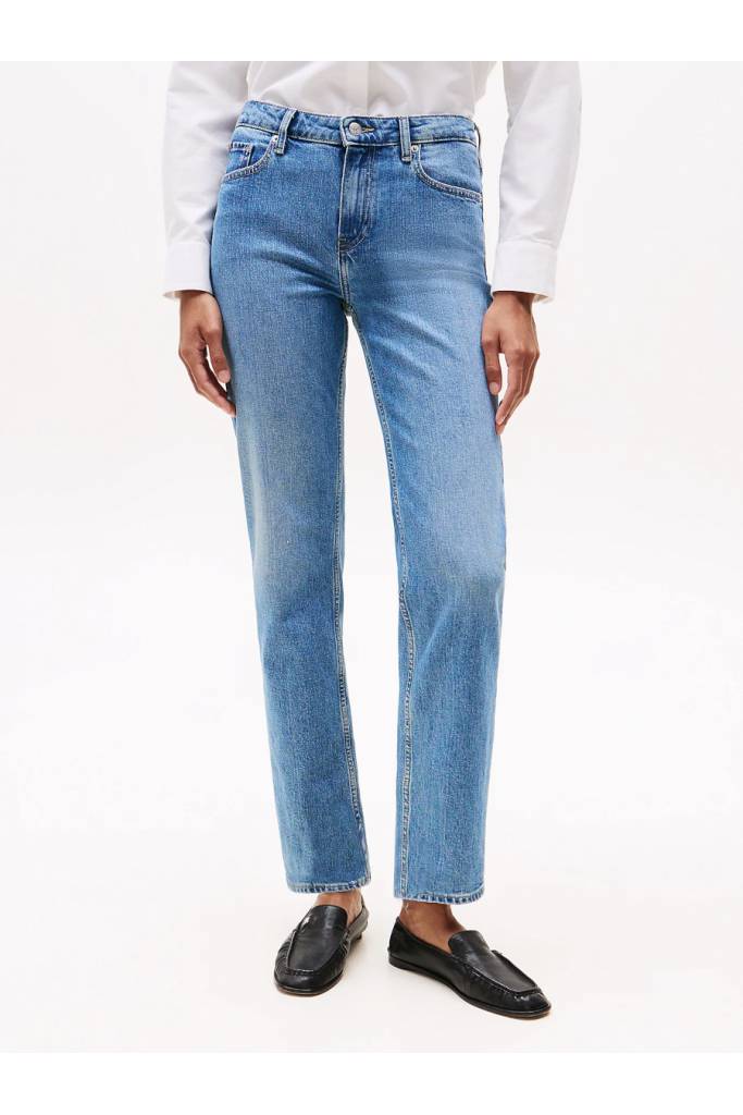 Przód damskie jeansy classic straight rw uma tommy hilfiger WW0WW44345 Przód damskie jeansy classic straight rw uma tommy hilfiger WW0WW44345