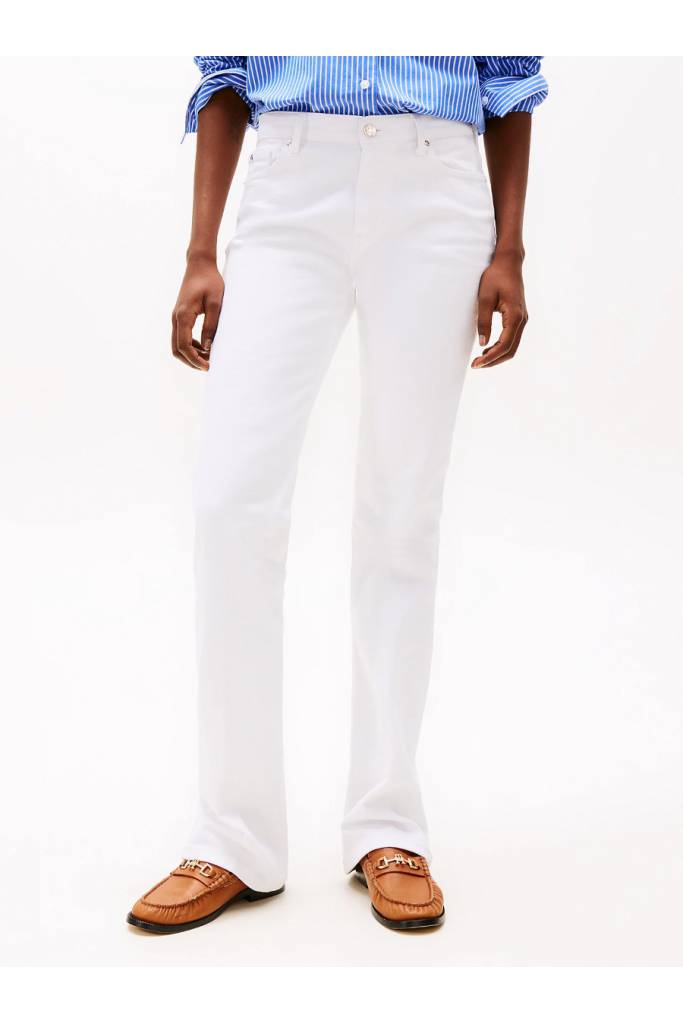 Przód damskie jeansy bootcut rw white tommy hilfiger WW0WW44362 Przód damskie jeansy bootcut rw white tommy hilfiger WW0WW44362