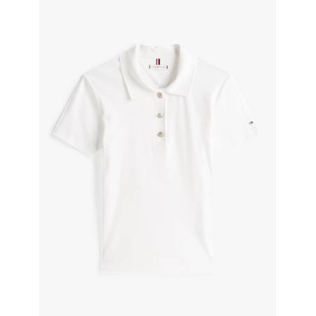 Detal 2 damskie polo gold button slim tommy hilfiger WW0WW45436