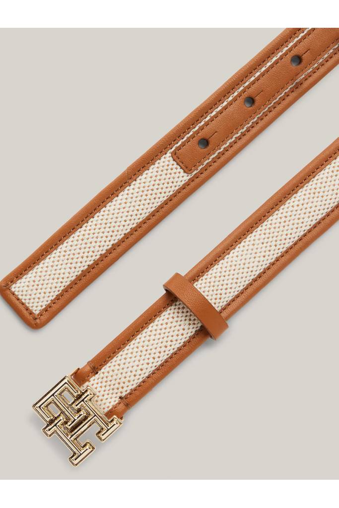 Detal stylizacja damski skórzany pasek logo bombe canvas tommy hilfiger 25mm AW0AW16022 Detal stylizacja damski skórzany pasek logo bombe canvas tommy hilfiger 25mm AW0AW16022