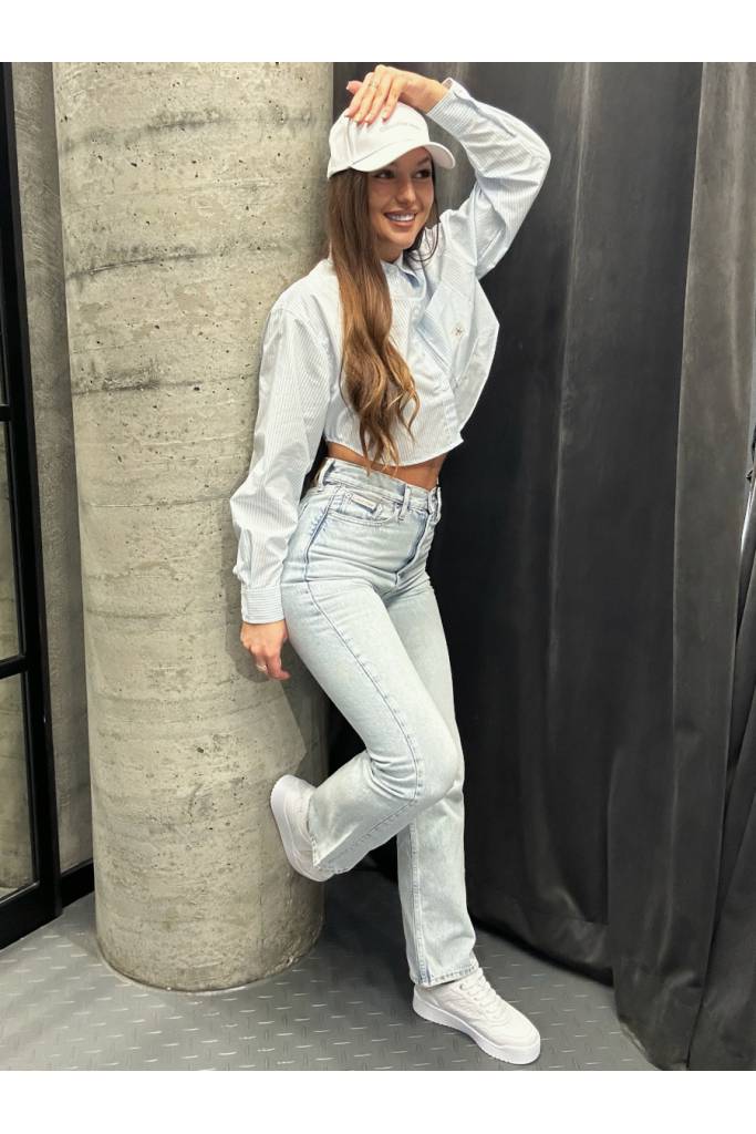 Detal 5 damskie jeansy high rise straight calvin klein jeans J20J225132 Detal 5 damskie jeansy high rise straight calvin klein jeans J20J225132