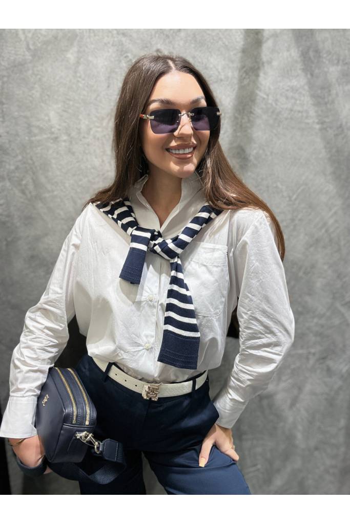 Detal 2 damskie spodnie chinosy co blend tommy hilfiger WW0WW40504 Detal 2 damskie spodnie chinosy co blend tommy hilfiger WW0WW40504