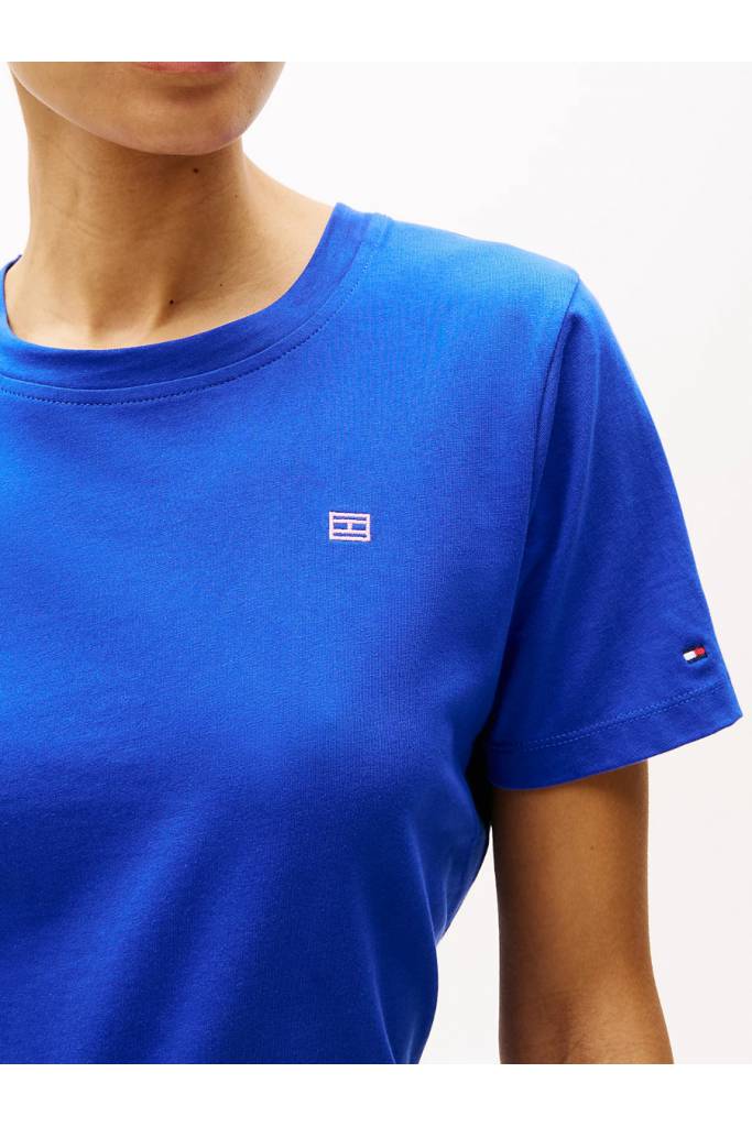Detal stylizacja damski t-shirt contrast flag reg tommy hilfiger WW0WW45522 Detal stylizacja damski t-shirt contrast flag reg tommy hilfiger WW0WW45522