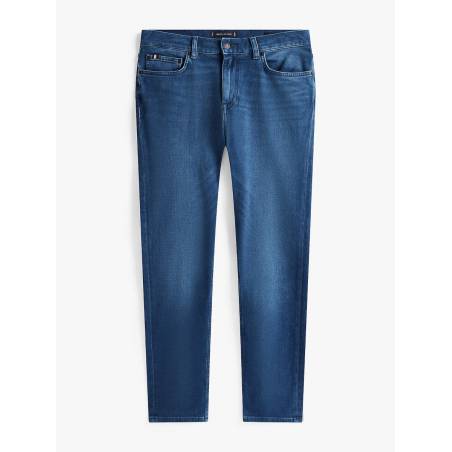 Męskie jeansy slim bleecker sstr lake blue tommy hilfiger MW0MW40650