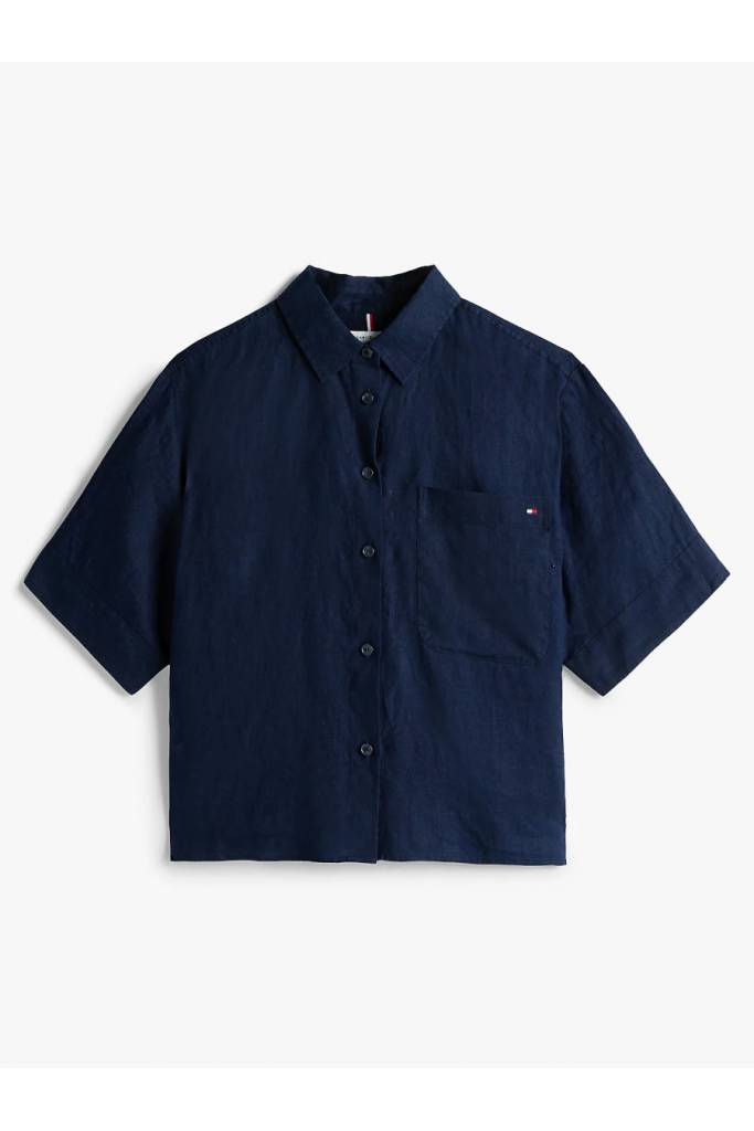 Damska koszula lniana ess relaxed tommy hilfiger WW0WW44720
