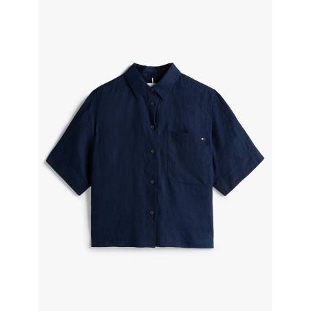 Damska koszula lniana ess relaxed tommy hilfiger WW0WW44720