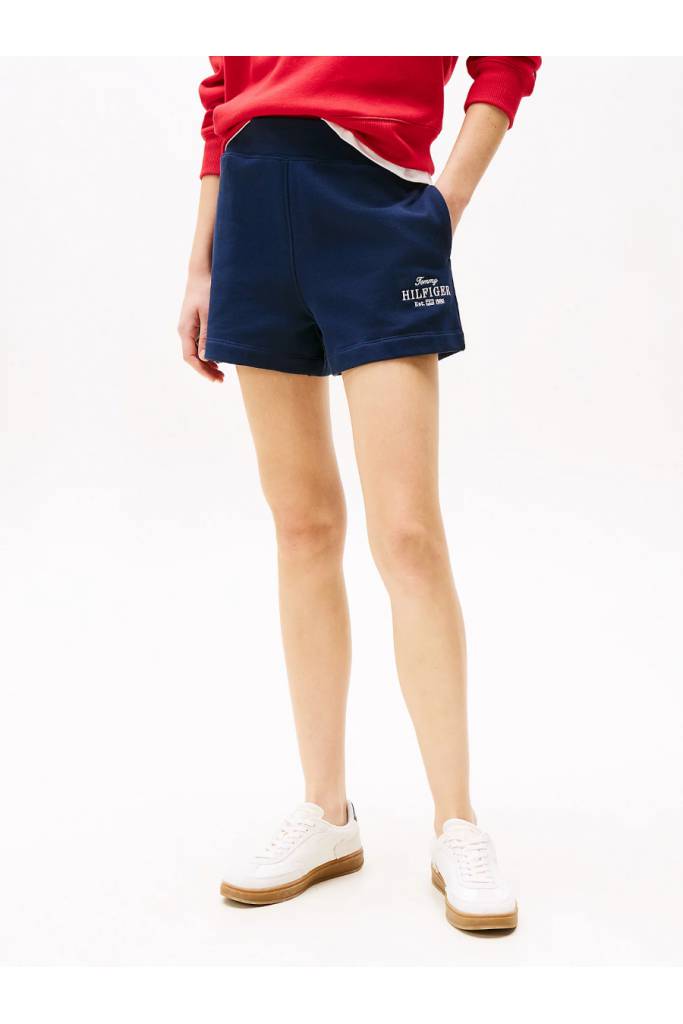 Przód damskie szorty dresowe reg graphic tommy hilfiger WW0WW45518
