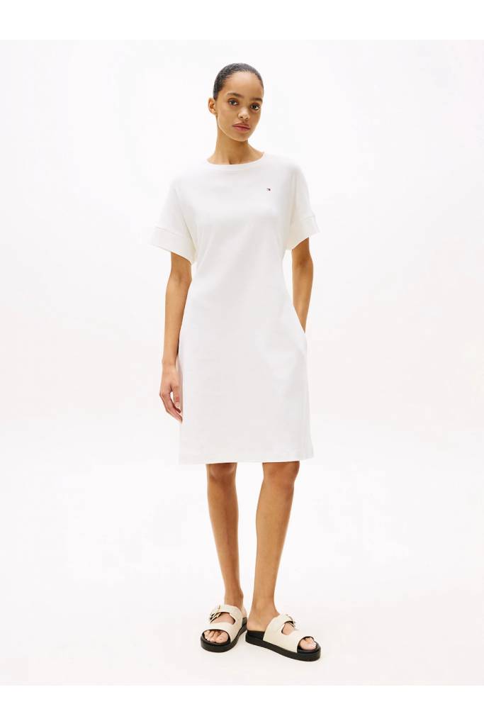 Przód damska dresowa sukienka z paskiem modern cody tommy hilfiger WW0WW45520