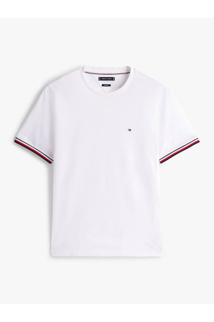Męski t-shirt global stripe cuff tommy hilfiger MW0MW38630