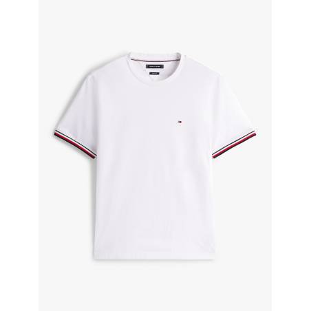 Męski t-shirt global stripe cuff tommy hilfiger MW0MW38630
