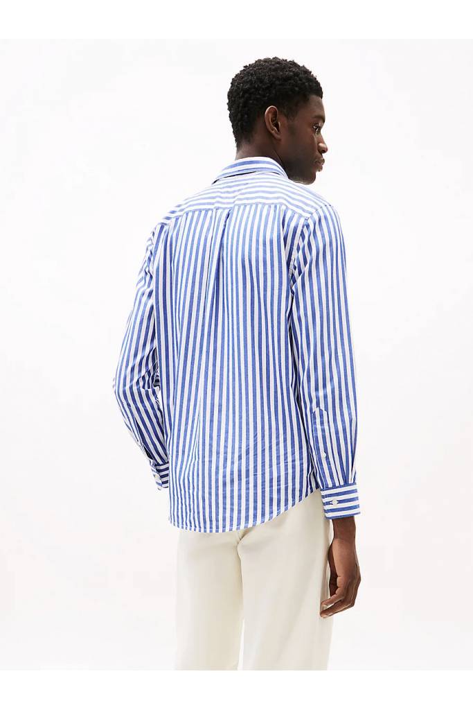 Tył męska koszula flex poplin bold stripetommy hilfiger MW0MW39159 Tył męska koszula flex poplin bold stripetommy hilfiger MW0MW39159