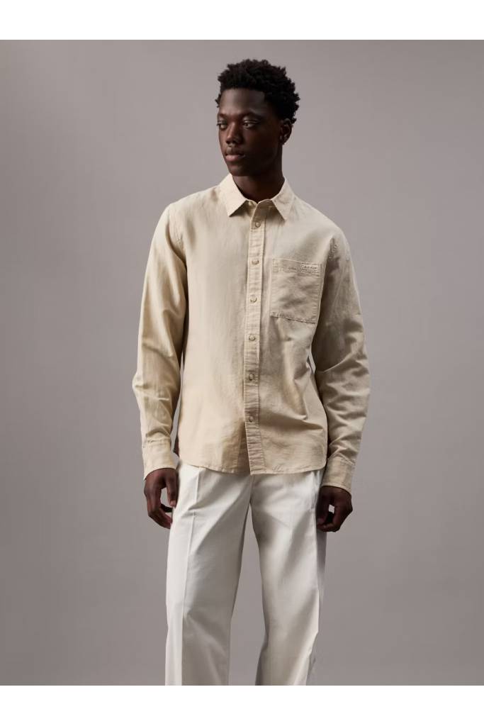 Męska Koszula Linen Cotton...