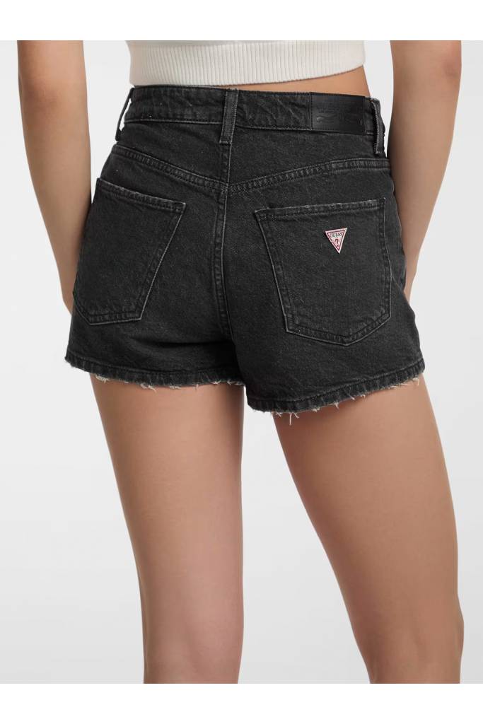 Tył damskie szorty jeansowe highwaist vintage guess jeans W5GD0Y D5M71