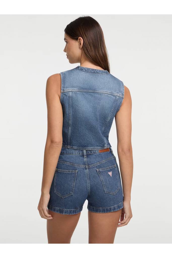 Tył damska kamizelka jeansowa guess jeans W5GN74 D5M46